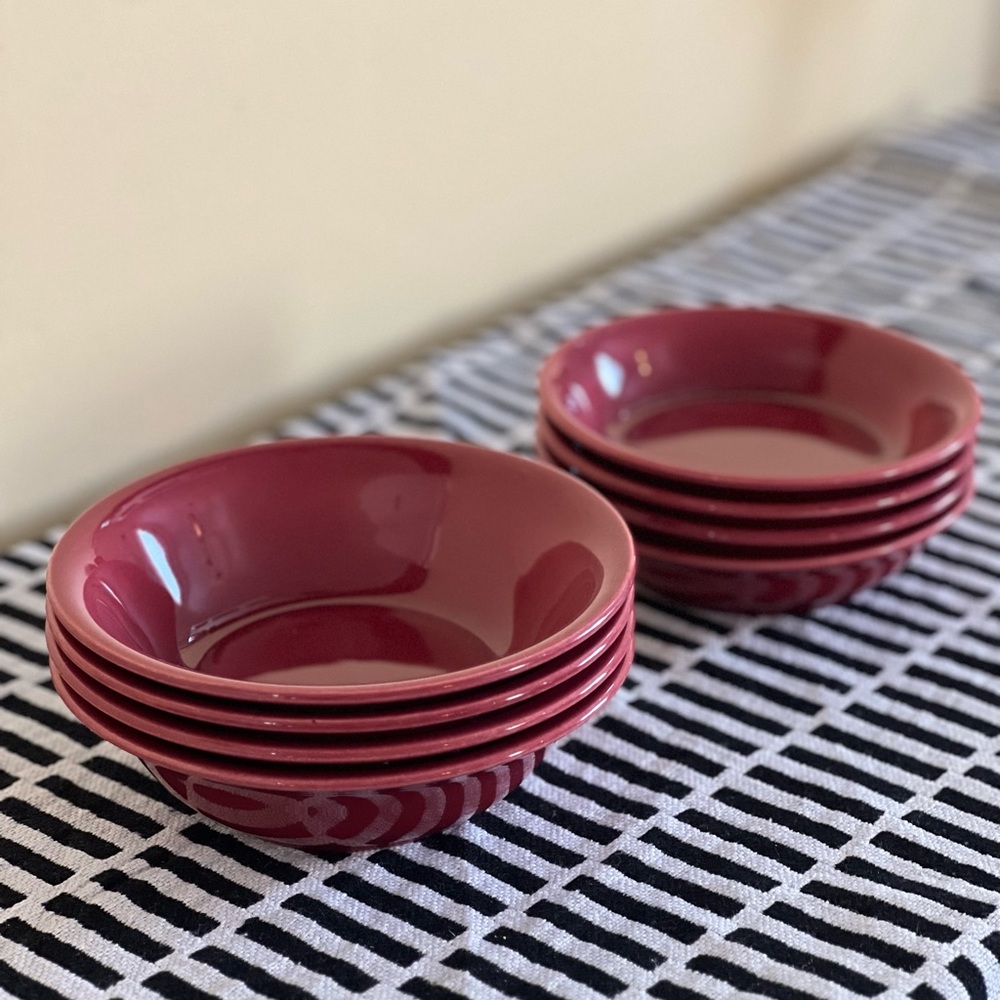 Franciscan vintage 8 piece glossy burgundy